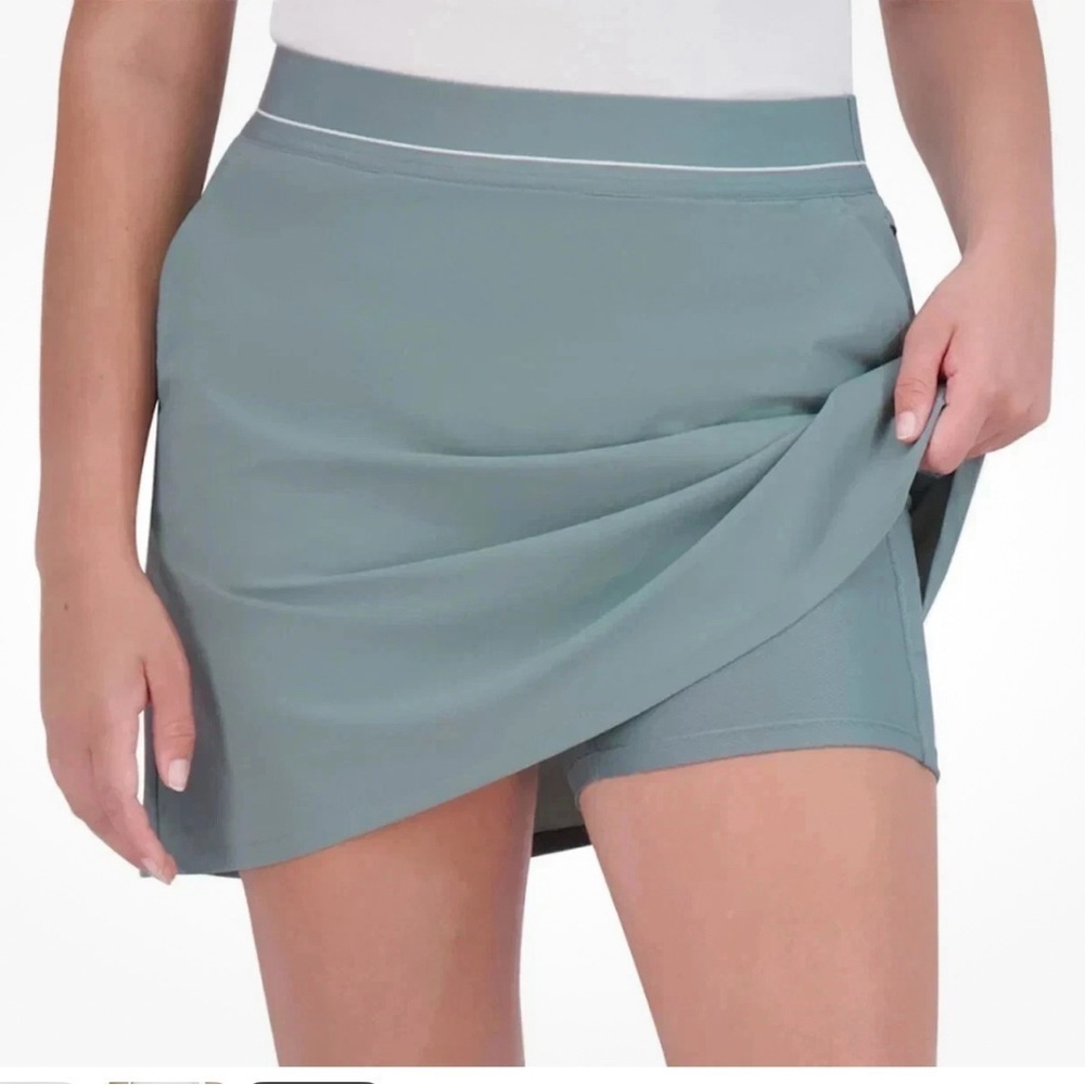 Soybu Size XXL Skort Green Skirt Inner-Shorts Pockets Elastic Waist Stretch. New
